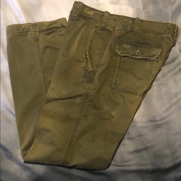 🔴 NWOT!  Guys Dark Olive Green button fly pants - Picture 3 of 7